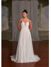 Ivory Shimmering Lace Open Back Luxury Wedding Dress